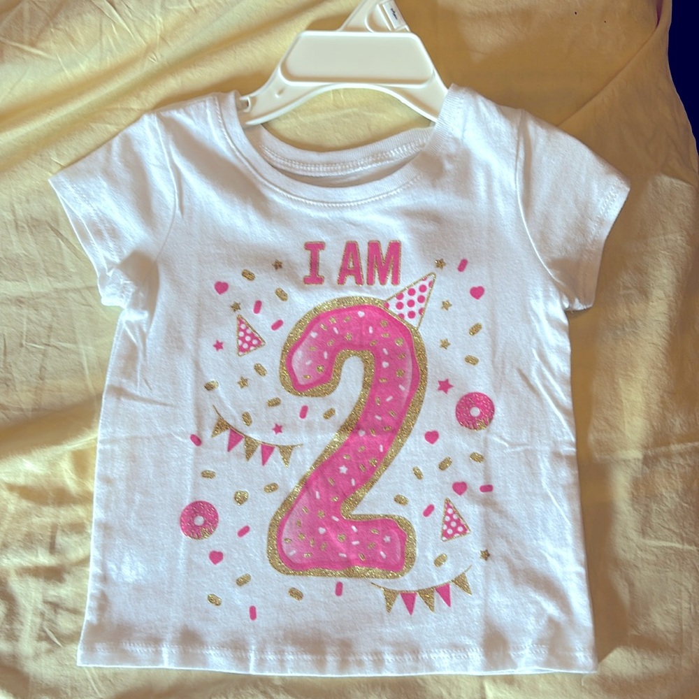 The Children’s Place I AM 2 birthday t shirt. New.